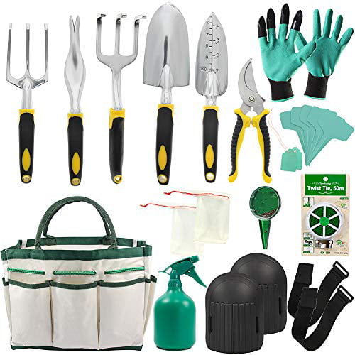 Gardening Tools Gift Set 10 Pieces with Carrying Bag 