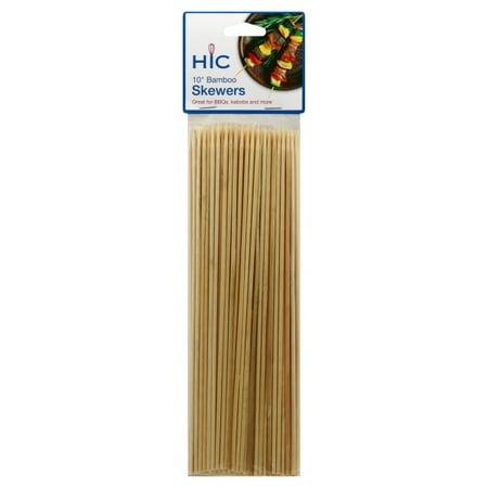 - HIC Bamboo BBQ, Kabob and Grill Skewers, 10-Inches Long, Set of 100
