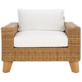 thumbnail image 3 of SAFAVIEH Couture Margarita Wicker Patio Armchair, Natural/White, 3 of 11