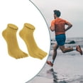 thumbnail image 6 of Unique Bargains 1 Pair Full Finger Two Toe Socks Unisex Non Slip Sticky Daily Fit Finger Socks Yellow, 6 of 7