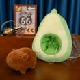 thumbnail image 3 of Bootesun Adorable Capybara Plush, 10" Fruit Avocado Capybara Plush Pillows, Soft Fluffy Food Plushies Toys, Home Decoration, Capybara Stuffed Animals Birthday Gifts for Sons Daughter, 3 of 8