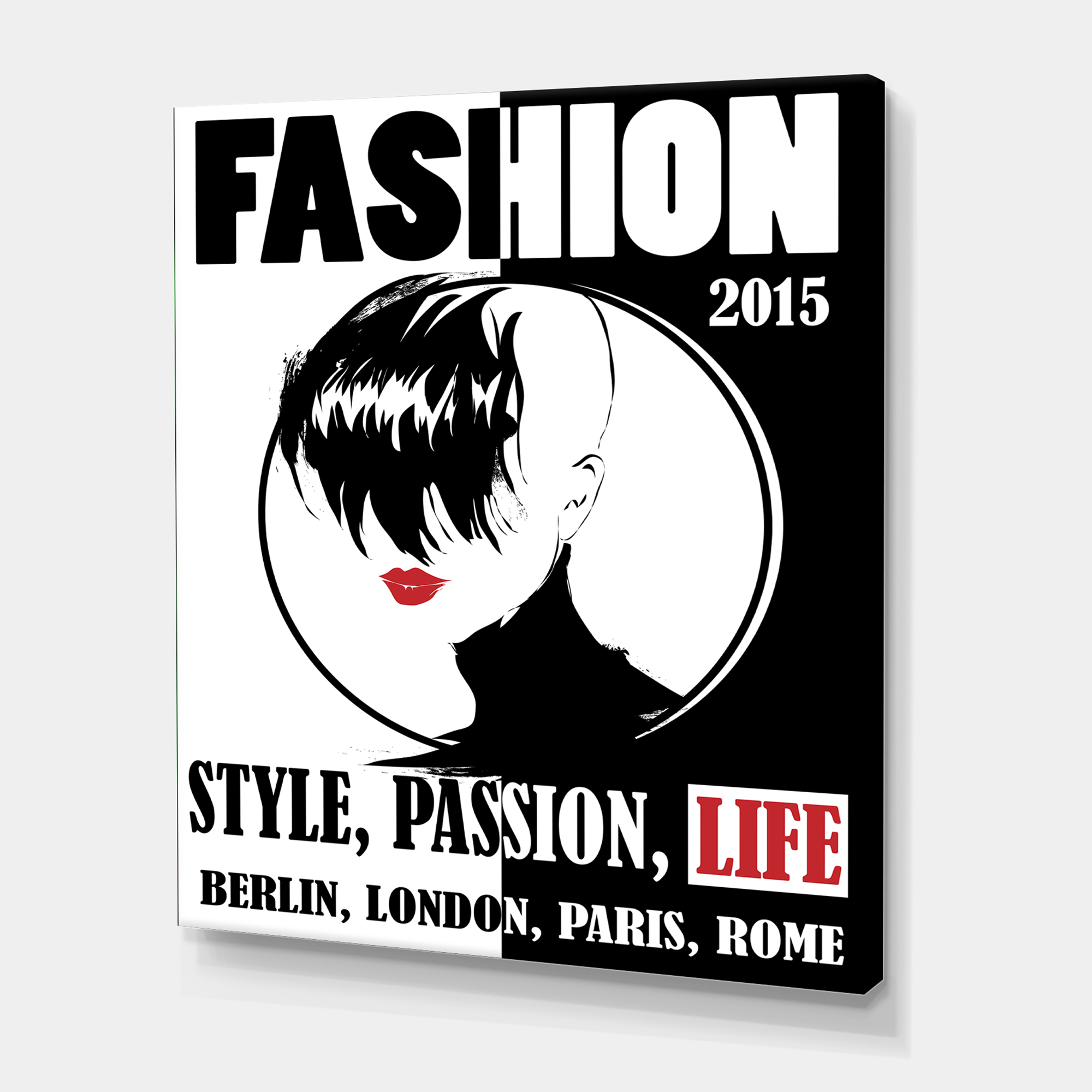 Designart ' Style Passion Life Fashion Woman III ' Vintage Canvas Wall Art Print