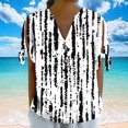 thumbnail image 4 of Youyipin Womens Tops Women'S Non Positioning Printed V-Neck Button Short Sleeved Tied Loose T-Shirt Fashionable Business Casual Tops For Women, 4 of 7