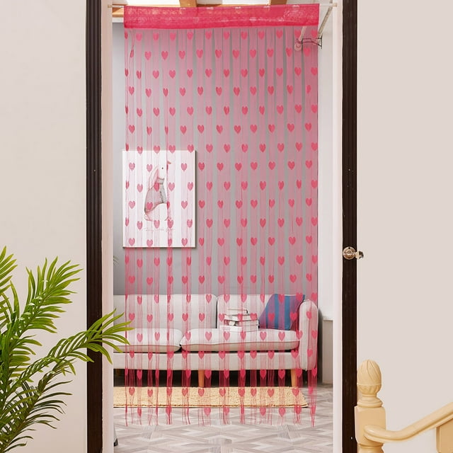 Curtain Window Divider Elegant Sheer Curtain With Heart Home Design For Door And Window Privacy And Light Diffusion Suitable For Interiors