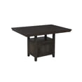 thumbnail image 3 of Counterheight Rustic Dark Oak Wood Dining Table with Underneath Storage Space, 3 of 3