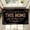 Black Gold, variant on May God Bless This Home Doormat, Black Gold Scroll Welcome Mat for Front Door, Non Slip Indoor Outdoor Entryway Rug with Rubber Backing, 30x18 Inches