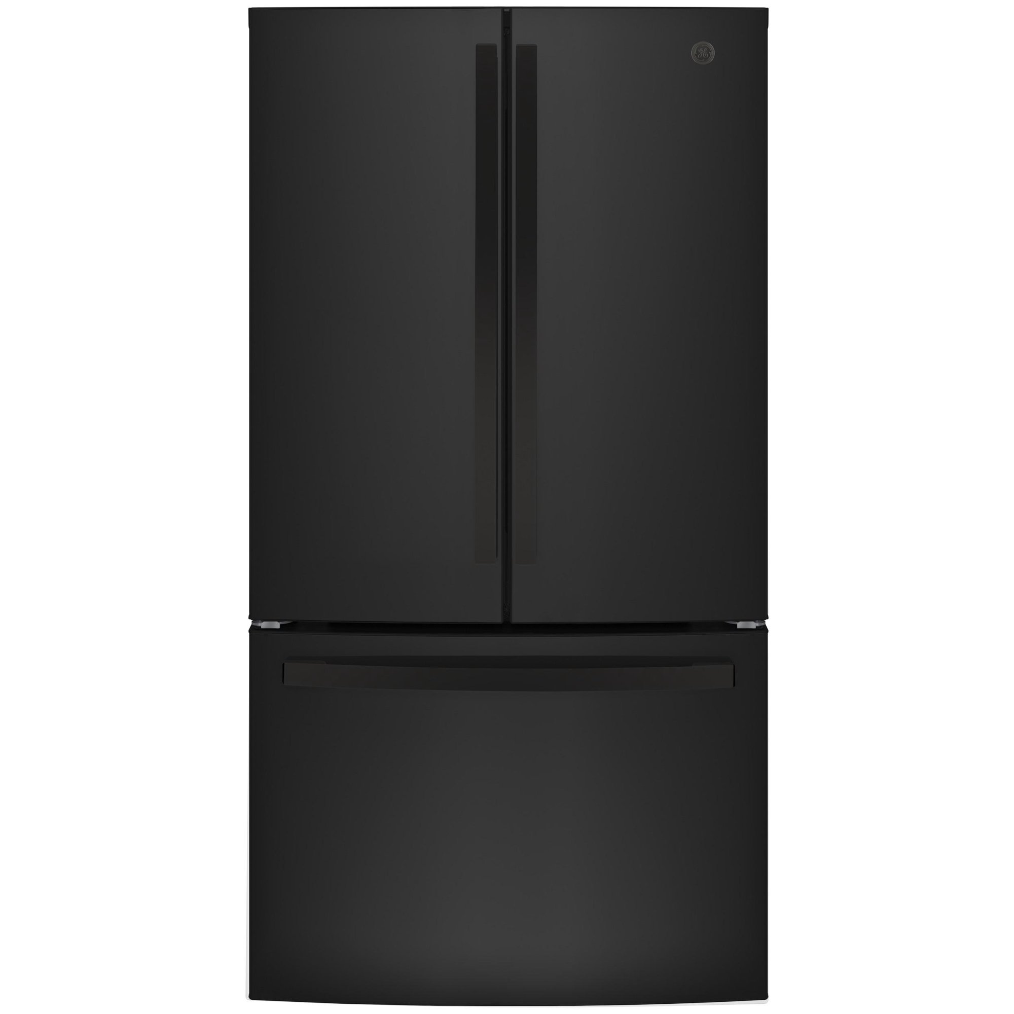 GE GNE27JGMBB 27.0 Cu. Ft. Freestanding French Door Refrigerator