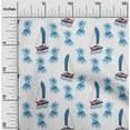 thumbnail image 2 of oneOone Polyester Spandex Medium Blue Fabric Beach Sewing Craft Projects Fabric Prints By Yard 56 Inch Wide, 2 of 4