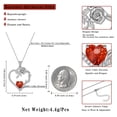 thumbnail image 5 of Beautlace 18K White Gold Plated Heart Rose Birthstone Necklace for Women,Crystal Pendant Jewelry Gift for Wife Mom Girlfriend,Birthday Valentine’s Day Mother’s Day Gift, 5 of 10