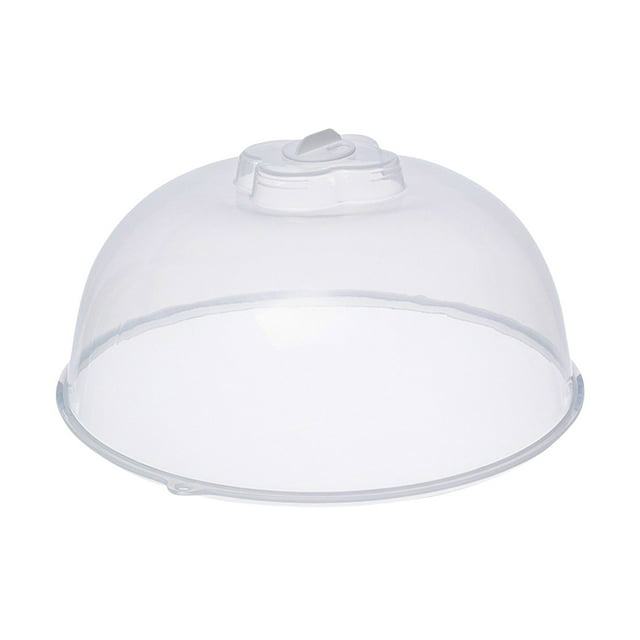 Transparent Microwave Splatter Guard Plate Cover With Steam Ventilation Holes And Convenient Handle For Safe Food Heating