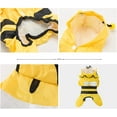 thumbnail image 4 of Bee Shape Pet Dog Raincoat with Reflective Stripe,Waterproof Breathable Rain Jacket,Rain Jacket Full Body Coverage with Hat,Cute Hooded Poncho for Small Medium Dog (Yellow, XXL), 4 of 5