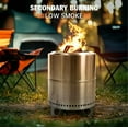 thumbnail image 5 of BRIOPAWS Smokeless-FirePit | 15.5 in | Portable-Outdoor-Fire-Pits | Stainless-Steel Solo Fire Pit for Outside Camping | X-Stand | Carry Bag | Handles | 4 BBQ Forks | Low Smoke Stove, 5 of 16
