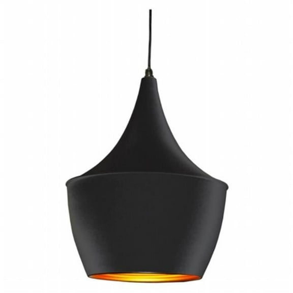 1 Light Pendant- Matte Black Gold - 1 100 Watt