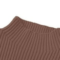 thumbnail image 4 of XIMIN Kid Girls Ribbed Knit Sweater Comfy Loose Knitted Pullover Tops Long Sleeve Color Block Turtleneck Fleece Splicing Fall Winter Warm Shirts, 4 of 4
