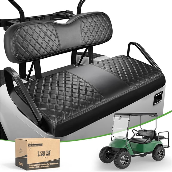 10L0L Golf Cart Front Seat Cover Black Diamond Stitching for EZGO TXT Parts Accessories