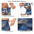thumbnail image 5 of joogoo Men's Turtle at Starry Sky Swim Trunks with Liner Pocket Beach Shorts Medium, 5 of 9