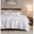 thumbnail image 1 of Juego de ropa de cama, edredón king size, 100% algodón, palassio, a rayas, blanco, 1 of 8