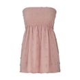 thumbnail image 4 of ICHUANYI Clearance Women Strapless Bandeau Lace Patchwork Summer Casual Sleeveless Tube Blouse Top(Pink, M) ICHUANYI WER2023081005397, 4 of 6