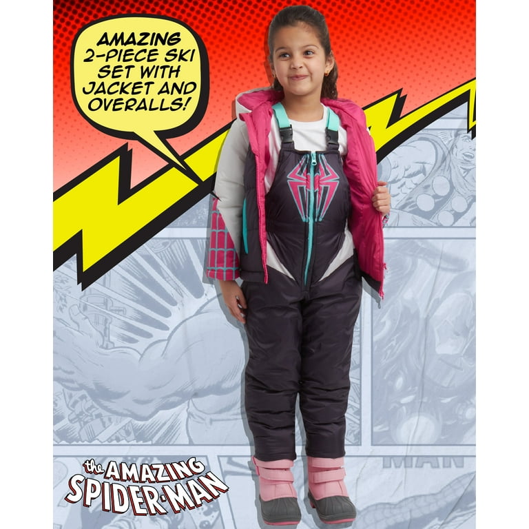 Marvel Boys Spider Man Snowsuit 2 Piece Ski Jacket and Snow Bib Ski Pants Overalls 2T 7 Walmart