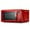 Red, variant on Galanz Retro Countertop Microwave Oven with Auto Cook & Reheat, Defrost, Quick Start Functions, Easy Clean with Glass Turntable, Pull Handle, .9 cu ft, Black