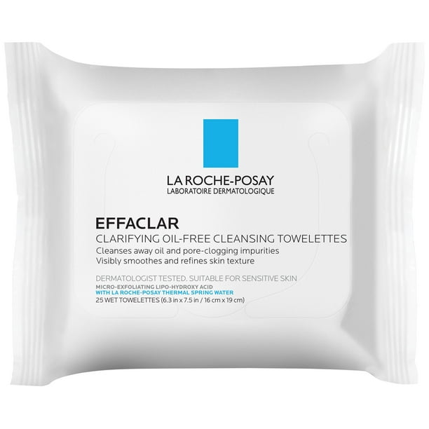 La RochePosay La RochePosay Effaclar OilFree Cleansing Face Wipes
