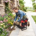 thumbnail image 2 of Black 2‑in‑1 Folding Garden Stool Kneeler with Built‑in Tool Pouch Heavy‑Duty 300 LBS Capacity Portable Gardening Seat with Comfort EVA Pad, 2 of 9