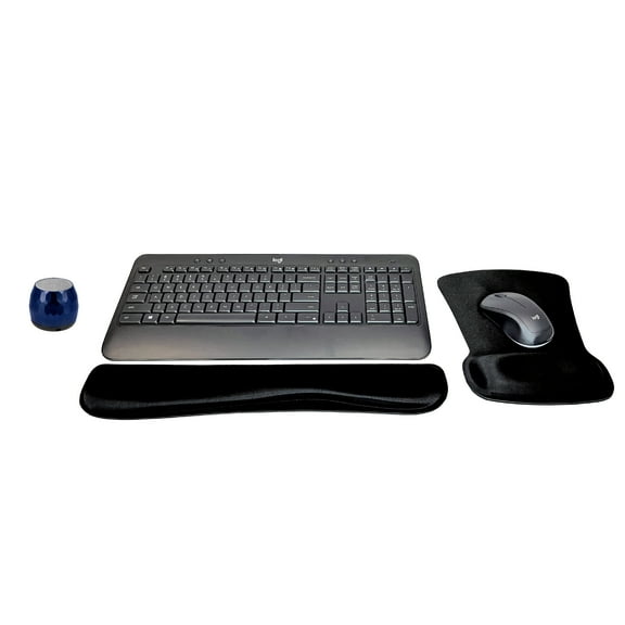 Logitech MK540 Advanced Wireless Keyboard & Mouse Combo Active Lifestyle Travel Home Office Modern Bundle with Micro Glam Portable Wireless Bluetooth Speaker, Gel Wrist Pad & Gel Mouse Pad