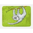 thumbnail image 1 of Sloth Bath Mat, Smiling Sloth Clutches Hanging on a Branch Habitat Wildlife, Non-Slip Plush Mat Bathroom Kitchen Laundry Room Decor, 29.5 X 17.5 Inches, Pale Grey Green White, Ambesonne, 1 of 2