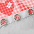 thumbnail image 4 of Feelyou Red Love Heart Black Out Curtains for Teens, Cartoon Buffalo Plaid Curtains Pack of 2 (42x63 Each), Romantic Valentine's Day Bedroom Curtains, Blackout Curtains Bedroom Decor, 4 of 6