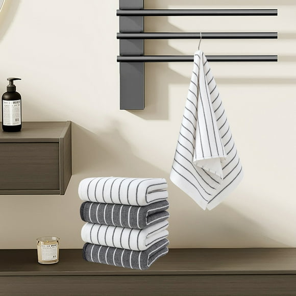 Toalla Facial De Algodón Juego de 5 toallas de algodón Aurora White de 75 x 35 cm, suaves y absorbentes, ideales para baño y spa Rkxzt