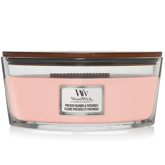 Woodwick Ellipse Scented Candle with Crackling Wick | Pressed Blooms & Patchouli | Up to 50 Hours Burn Time 1632429E