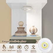 Fairy 5-Tier White Vertical Floating Shelves with LED Accent Light, Wall Mounted Storage Organizer for Small Spaces