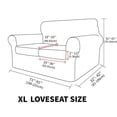 thumbnail image 4 of JIATER 3-Piece Sofa Cover Stretch Couch Cover Washable Sofa Slipcover Furniture Protector with 2 Cushion Covers,Loveseat Army Green, 4 of 8