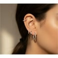 thumbnail image 2 of 4 Pairs Silver Plated Huggie Hoop Earrings Set for Women – Hypoallergenic Lightweight Small Hoop Earrings Jewelry Gift for Womens, 2 of 5