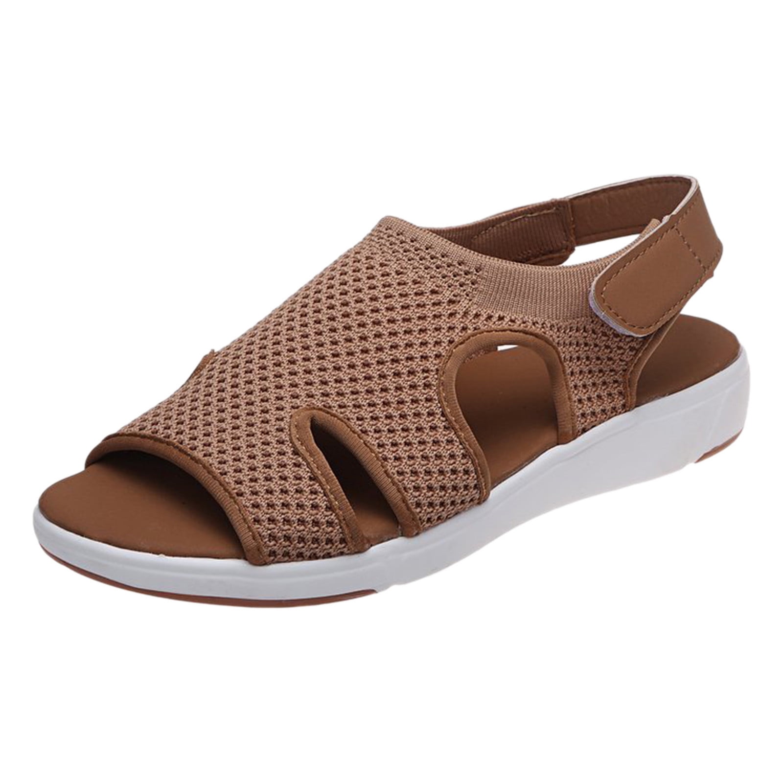 Summer New Casual Shoes Hollow Peep Toe Mesh Platform Sandals - Walmart.com