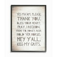 thumbnail image 2 of The Stupell Home Decor Collection Grey and White Southern Sayings Hey Y'all I Reckon Kiss My Grits Typography Oversized Framed Giclee Texturized Art, 16 x 1.5 x 20, 2 of 5