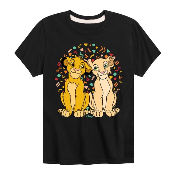 The Lion King - Simba And Nala - Youth Boys Short Sleeve Graphic T-Shirt