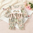 thumbnail image 2 of Xyant Newborn Baby Girl Hunting Outfit Camo Ruffle Long Sleeve Romper Jumpsuit Smocked Bubble One Piece Clothes Fall Winter (Beige,6-12 Months), 2 of 7