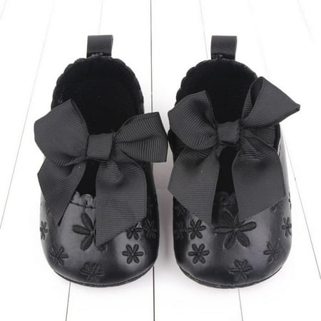 

Promotion!Baby PU Leather Baby Boy Girl Baby Moccasins Moccs Shoes Bow Flower Print Soft Soled Non-slip Footwear Crib Shoes Princess shoes