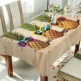 thumbnail image 4 of Coolnut Pineapples Beach Rectangle Tablecloth Waterproof Polyester Table Clothative Stain Resistant & Wrinkle Resistant Washable Table Cover for Dining Table/Party/Camping 54x57 Inch Decor Gift, 4 of 7