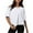 White, variant on short sleeve tops for women,cropped t shirts for women,Drop Shoulder Solid Color Round Neck Oversized Crop loose Workout Tees,Half Sleeve T-Shirts crew Neck Tops Casual Summer Basic Tees