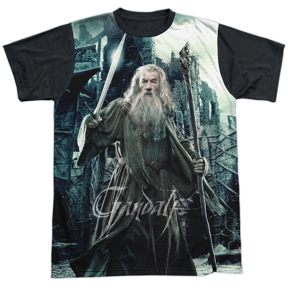Hobbit - Wizard - Short Sleeve Black Back Shirt - Small