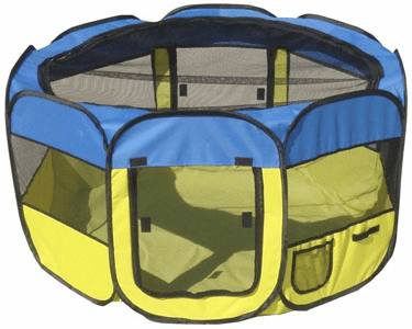 Pet Life ® 'All-Terrain' Lightweight Easy Folding Wire-Framed Collapsible Travel Pet Dog Playpen crate