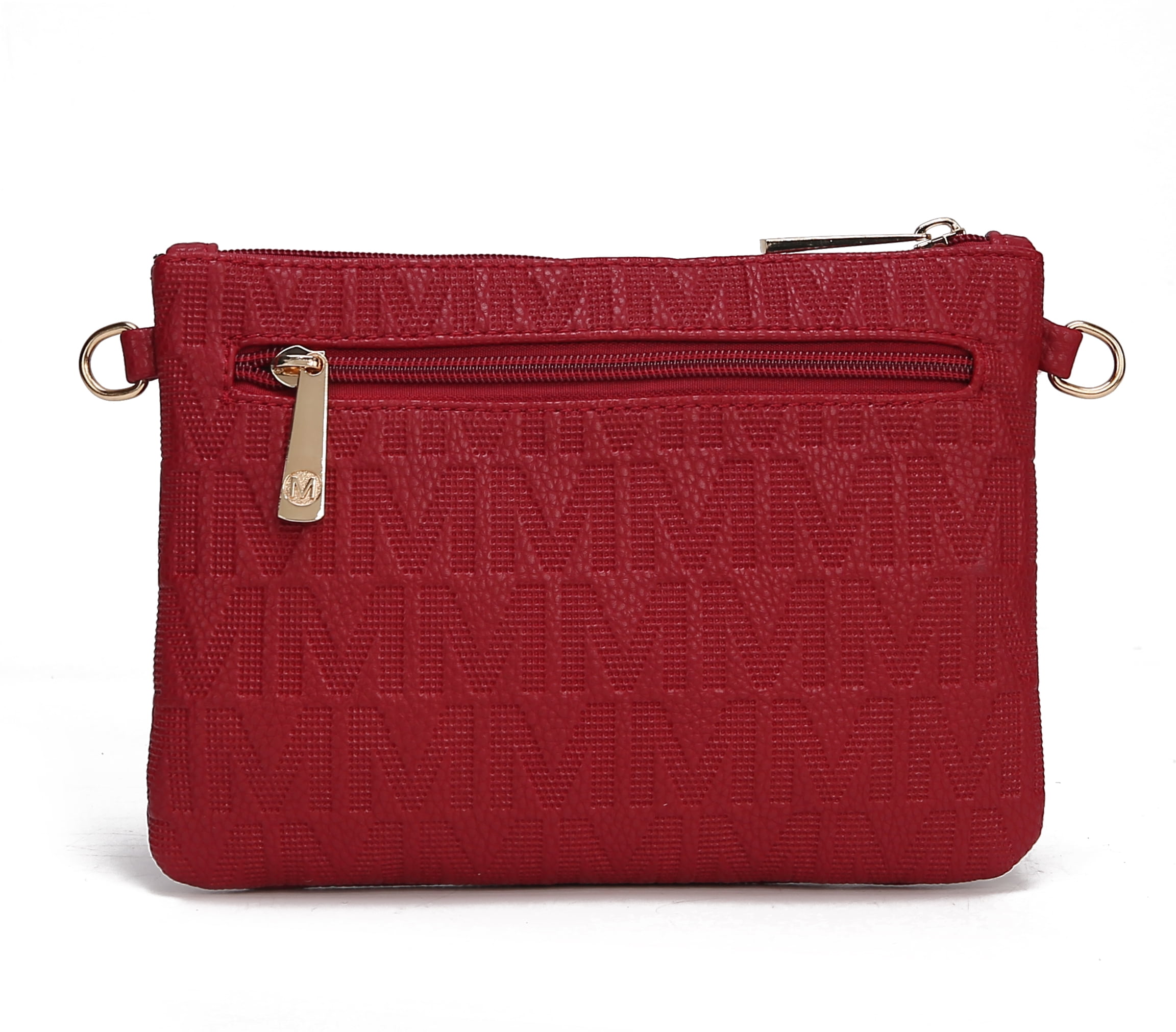 MKF Collection Roonie Signature Women's Crossbody Bag, Vegan Leather Wristlet Purses and Handbag by Mia K - Gray