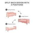 DHP Pin Tufted Transitional Futon, Pink Velvet