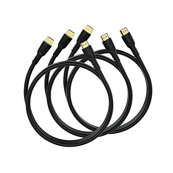 8K/4K HDMI Cable 6ft 3Pack Ultra High Speed HDMI 2.0 Cord 4K@60Hz 18gbps, Gold Plated Connector,Ethernet Audio Video Return,Compatible for 1080p 3D HDTV PC Xbox Arc Laptop PS3/4/5/9 etc