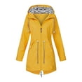thumbnail image 2 of xiaxaixu Femmes Veste d'Extérieur, à Manches Longues Veste à Capuche Rayée Veste d'Automne Outwear, 2 of 5