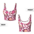 thumbnail image 5 of Fotbe Cute Girl Pattern Womens' Sports Bra Longline Wirefree Padded with Medium Support Sports Moisture-Wicking Workou Vest,Tank Top-, 5 of 7