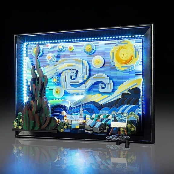 LED Light Kit for Lego 21333 Vincent Van Gogh - The Starry Night Set, Compatible with Lego 21333 Building Blocks Model(Not Include Blocks Set)