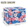 thumbnail image 5 of Yayeee Collapsible Cube Storage Bin with Lid Fabric Closet Decorative Basket with Handles, Pink Flowers Pattern, 5 of 7